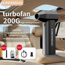 Load image into Gallery viewer, CROSSGUN New Jet Fan Strong Portable Power Handheld Dust Elimination Computer Hurricane Storm Source Mini Turbo Fan LED X6 Pro