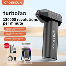 Load image into Gallery viewer, CROSSGUN New Jet Fan Strong Portable Power Handheld Dust Elimination Computer Hurricane Storm Source Mini Turbo Fan LED X6 Pro