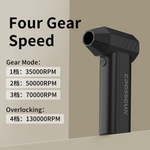 Load image into Gallery viewer, CROSSGUN New Jet Fan Strong Portable Power Handheld Dust Elimination Computer Hurricane Storm Source Mini Turbo Fan LED X6 Pro