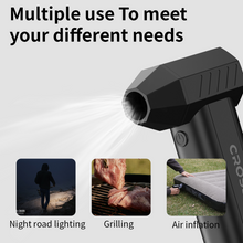 Load image into Gallery viewer, CROSSGUN New Jet Fan Strong Portable Power Handheld Dust Elimination Computer Hurricane Storm Source Mini Turbo Fan LED X6 Pro