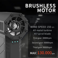 Load image into Gallery viewer, CROSSGUN Air Duster Jet Mini Turbo Fan King Kong Jetfan Strong Fan Portable Handheld With LED Lighting Dust Elimination Computer hurricane storm X3