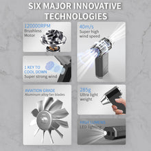 Load image into Gallery viewer, CROSSGUN Mini Jet Turbo X5 Jetfan Strong Fan Portable Handheld With LED Lighting Dust Elimination For Car Table Computer jetfan turbo fans air duster