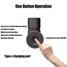 Load image into Gallery viewer, CROSSGUN-BS330 Mini Massage Gun, Portable Deep Tissue Massager Gun with Aluminum Housing Silicone Massage Heads Handheld Percussion Muscle Massager Gun for Travel Office Gym.