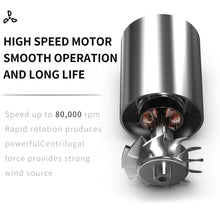 Load image into Gallery viewer, CROSSGUN G2 500W 80000RPM High Power Electric Air Duster CNC Aluminum Mini Turbo Jet Blower Rechargeable Handheld Air Gun for Auto Detailing Workshop Dust Cleaning
