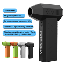 Load image into Gallery viewer, CROSSGUN Air Duster Jet Mini Turbo Fan King Kong Jetfan Strong Fan Portable Handheld With LED Lighting Dust Elimination Computer hurricane storm X3
