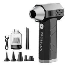 Load image into Gallery viewer, CROSSGUN Compressed Air Duster -Mini Blower Turbo Fan,150000RPM Cordless Electric air Duster for Keyboard PC Cleaning,No Canned,Jet Dry Blowe Air Blower for Home and Car
