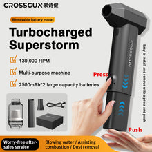 Load image into Gallery viewer, CROSSGUN X6 PRO MAX Powerful Cordless Leaf Blower 120000RPM Mini Handheld Electric Blower Jet Fan Turbo Removable Replaceable Battery
