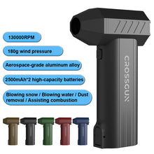 Load image into Gallery viewer, CROSSGUN X6 PRO MAX Powerful Cordless Leaf Blower 120000RPM Mini Handheld Electric Blower Jet Fan Turbo Removable Replaceable Battery

