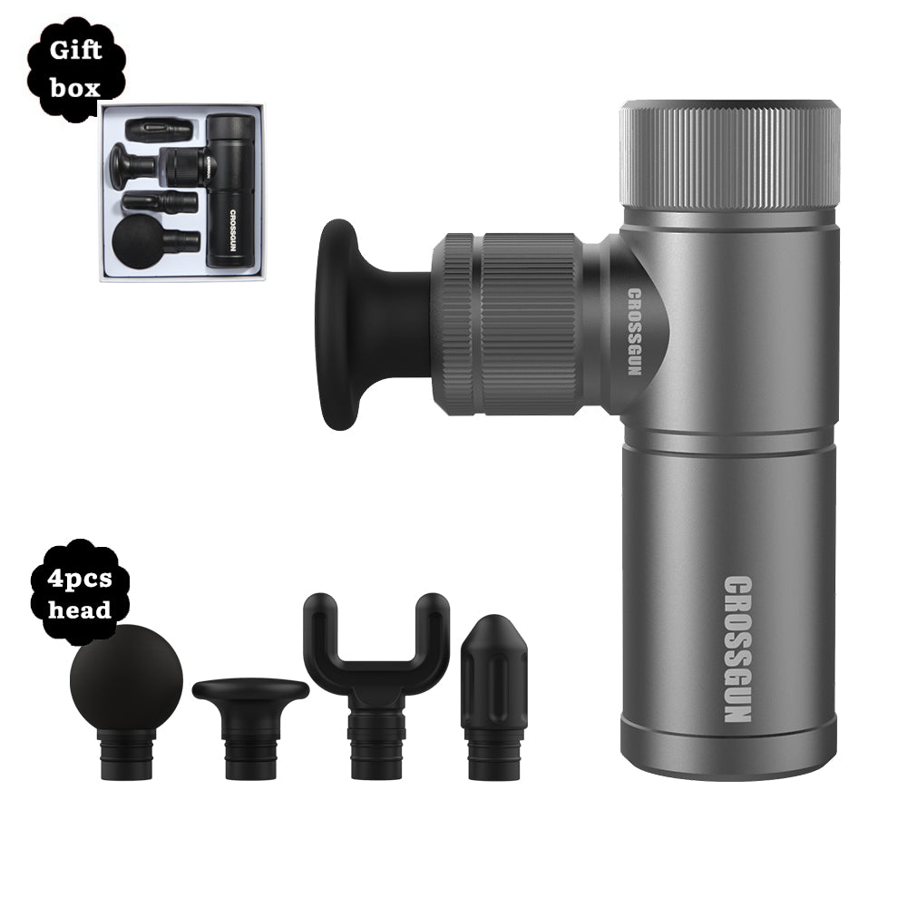 CROSSGUN- BS200 Mini Massage Gun Deep Tissue Massager - Portable Percussive Muscle Massage Gun for Pain Relief - Ultra Small and Quiet Muscle Massage Gun with Convenient Carrying Case to Use Anytime, Anywhere.
