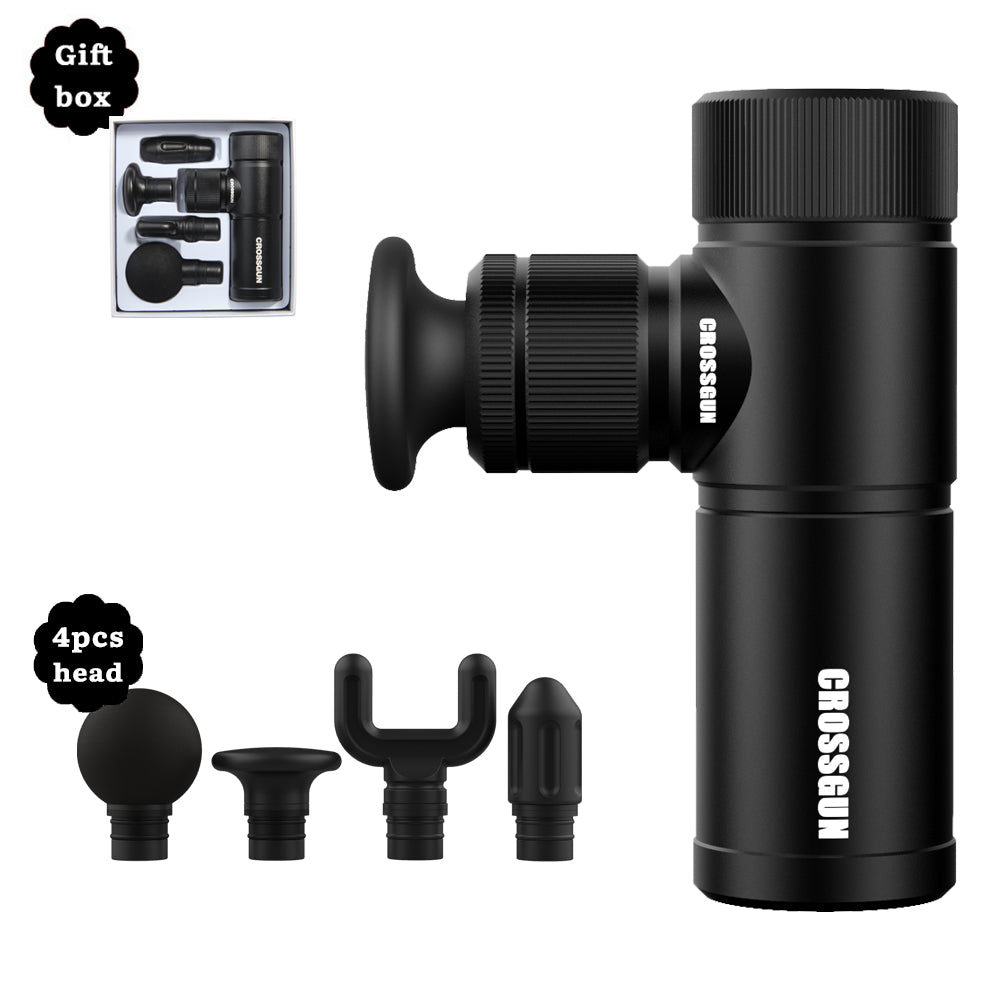 CROSSGUN- BS200 Mini Massage Gun Deep Tissue Massager - Portable Percussive Muscle Massage Gun for Pain Relief - Ultra Small and Quiet Muscle Massage Gun with Convenient Carrying Case to Use Anytime, Anywhere.