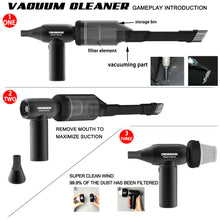 Load image into Gallery viewer, CROSSGUN Mini Strong Jet Turbo Fan Multifunctional Blowing Suction Integrated Vacuum Cleaner Dust Elimination Blower Electric B1
