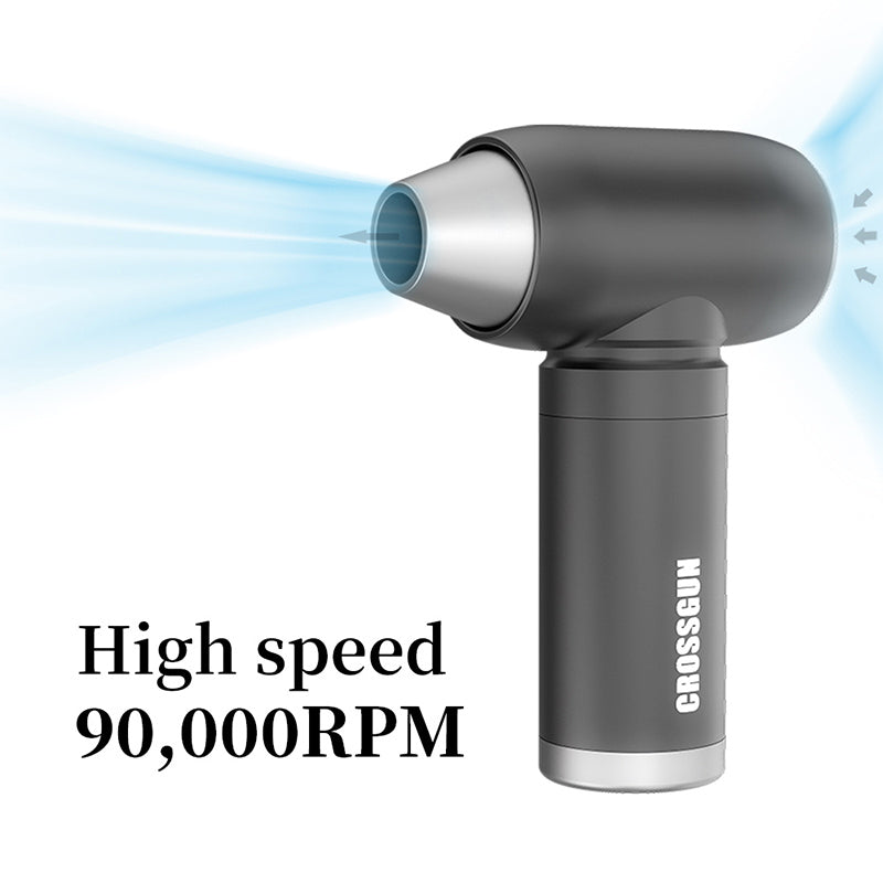 CROSSGUN-BS380FA1 Jet fan Electric Air Blower Mini Turbo Fan Cordless Compressed Air Duster Cleaner for Computer Rechargeable Portable BBQ Fan