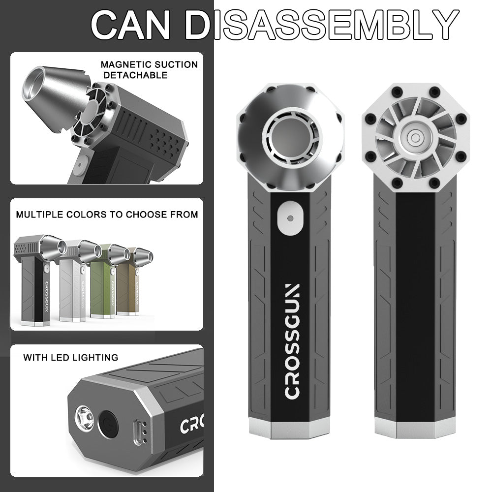 CROSSGUN Mini Jet Turbo X5 Jetfan Strong Fan Portable Handheld With LED Lighting Dust Elimination For Car Table Computer jetfan turbo fans air duster
