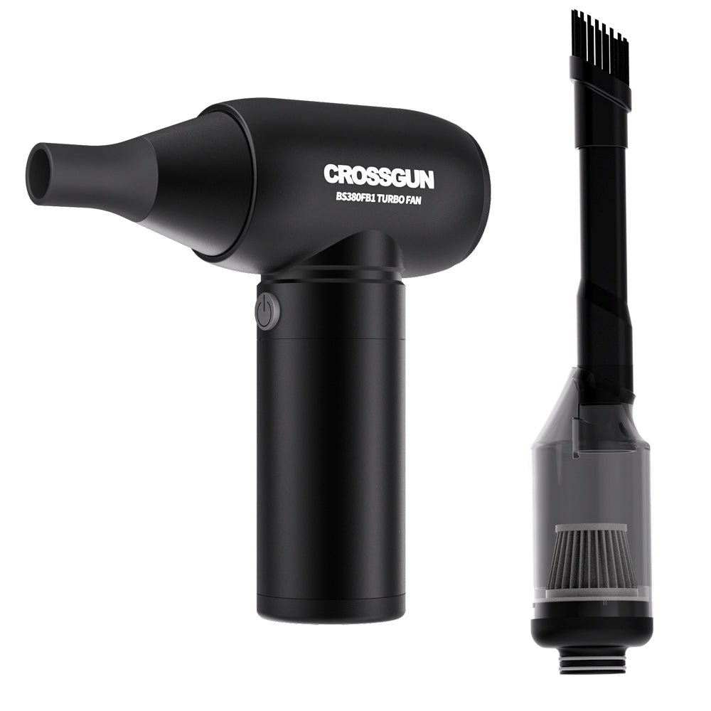 CROSSGUN Mini Strong Jet Turbo Fan Multifunctional Blowing Suction Integrated Vacuum Cleaner Dust Elimination Blower Electric B1