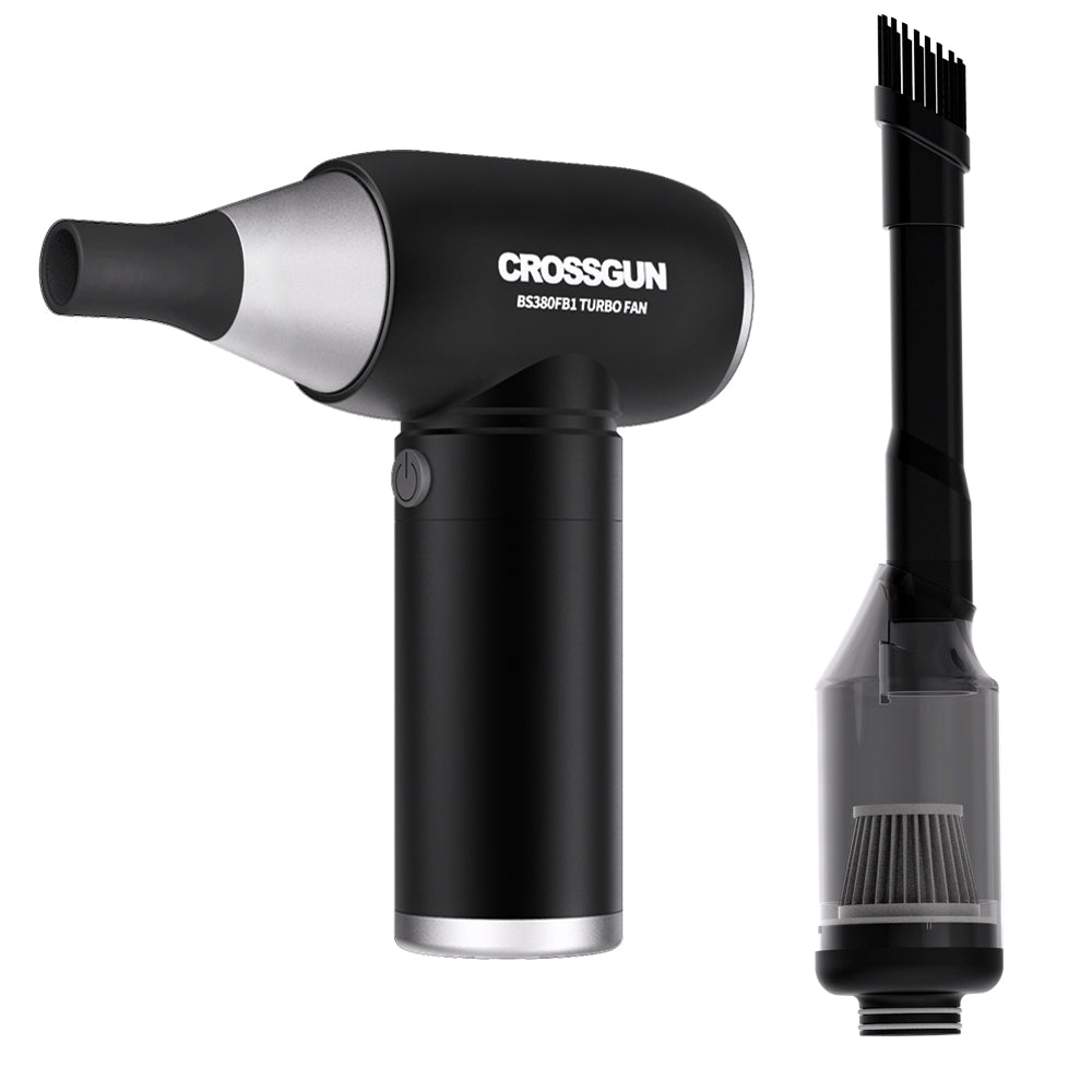 CROSSGUN Mini Strong Jet Turbo Fan Multifunctional Blowing Suction Integrated Vacuum Cleaner Dust Elimination Blower Electric B1